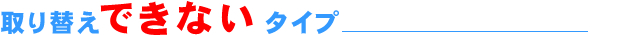 取替えできないタイプ